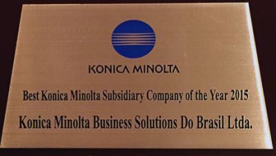 Konica Minolta premia Konica Minolta Business Solutions Brasil como Melhor Subsidiária do mundo em 2015